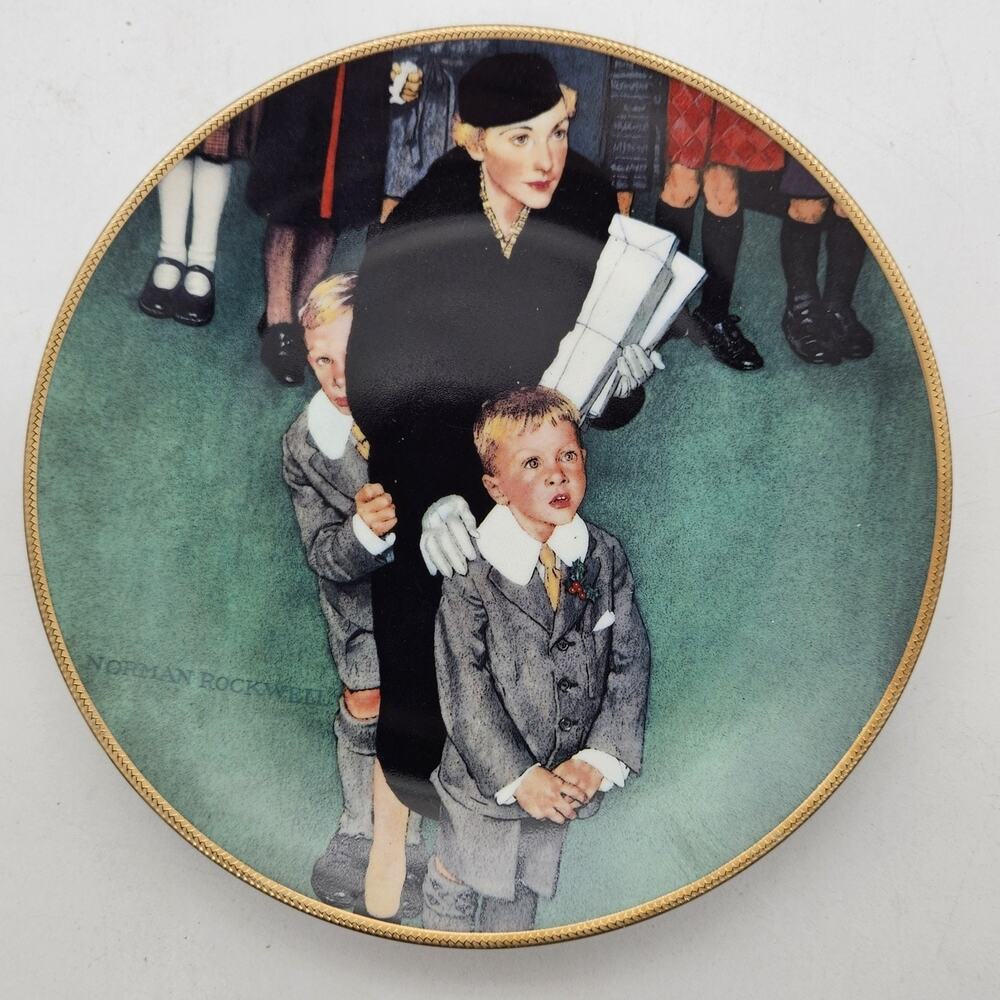 Norman Rockwell Collectors Plate MEN ABOUT TOWN #3260A 1991